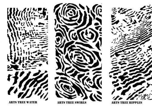 Digital Stencil Template - Water Designs x 3 ~ Artstree