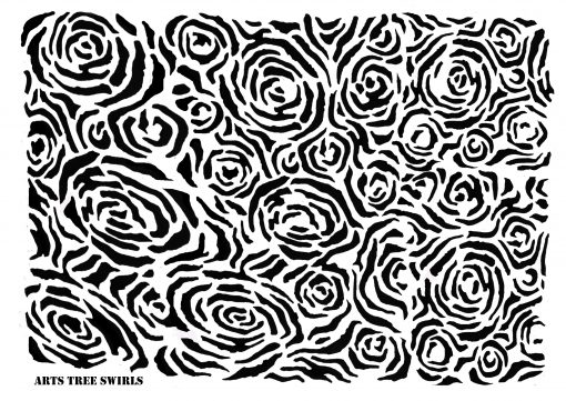 rose swirls patterned stencil